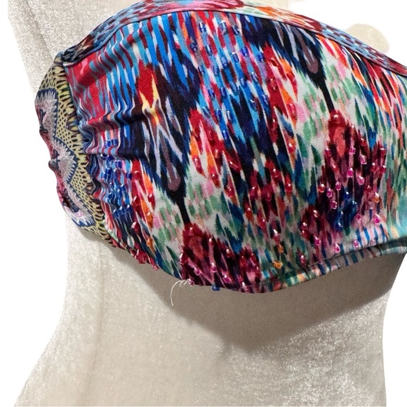 Pilyq womens Embellished Strapless Bikini Top Size small - Picture 3 of 8